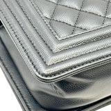 シャネル CHANEL ボーイシャネル20 A67085 28番台 ブラック ゴールド金具 キャビアスキン レディース ショルダーバッグ