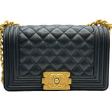 シャネル CHANEL ボーイシャネル20 A67085 28番台 ブラック ゴールド金具 キャビアスキン レディース ショルダーバッグ
