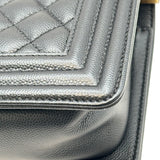 シャネル CHANEL ボーイシャネル20 A67085 28番台 ブラック ゴールド金具 キャビアスキン レディース ショルダーバッグ