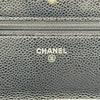 シャネル CHANEL マトラッセ チェーンウォレット A33814 25番台 ブラック シルバー金具 キャビアスキン レディース ショルダーバッグ