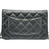 シャネル CHANEL マトラッセ チェーンウォレット A33814 25番台 ブラック シルバー金具 キャビアスキン レディース ショルダーバッグ