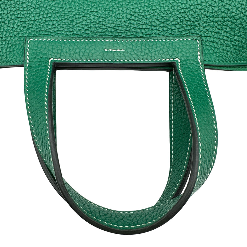 グリーン新品未使用　エルメス　26AW ロングスリーブジャケット 34 エルメス HERMES アルザン31 A刻印 ヴェールヴェルティゴ シルバー金具
