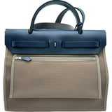 エルメス HERMES エールジップPM C刻印 ブラウン シルバー金具 トワル レディース ハンドバッグ