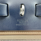 エルメス HERMES エールジップPM C刻印 ブラウン シルバー金具 トワル レディース ハンドバッグ