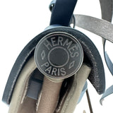 エルメス HERMES エールジップPM C刻印 ブラウン シルバー金具 トワル レディース ハンドバッグ