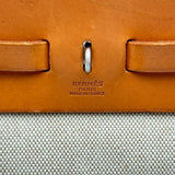 エルメス HERMES エールバッグMM ▢E刻印 アイボリー シルバー金具 トワル レディース ショルダーバッグ