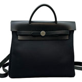 エルメス HERMES エールバッグアドPM □G刻印 ブラック シルバー金具 トワル レディース リュック・デイパック