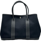 エルメス HERMES ガーデンパーティPM □G刻印 ブラック シルバー金具 トワル レディース トートバッグ