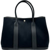 エルメス HERMES ガーデンパーティPM X刻印 ブラック シルバー金具 トワル レディース トートバッグ