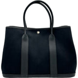 エルメス HERMES ガーデンパーティPM X刻印 ブラック シルバー金具 トワル レディース トートバッグ