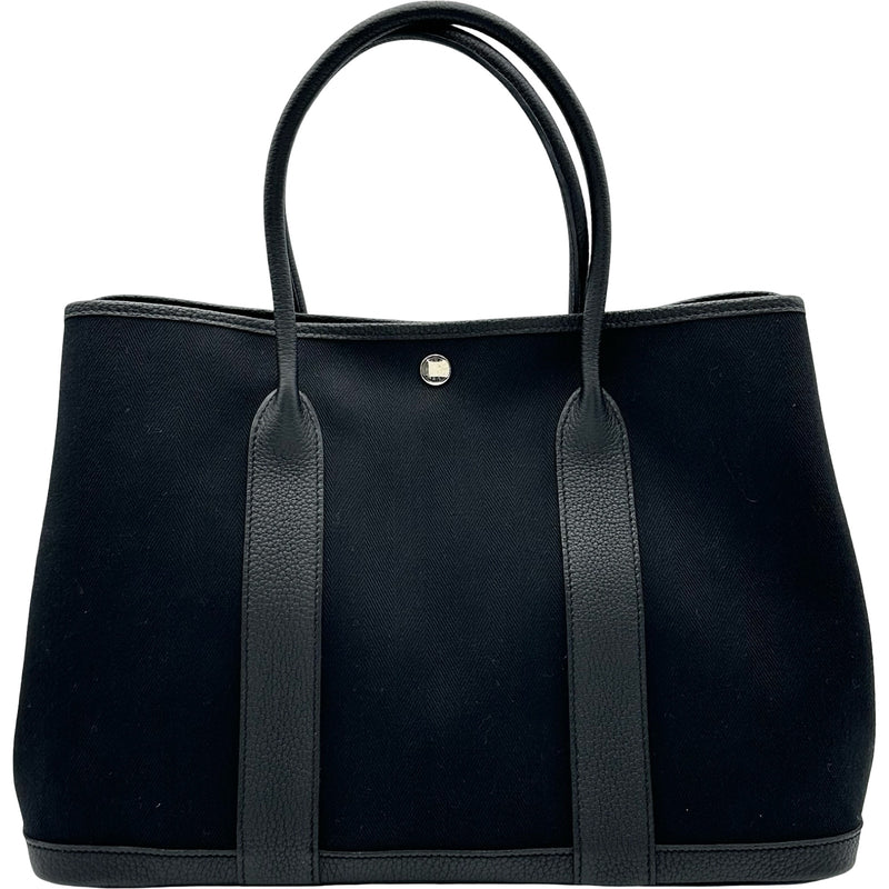 エルメス HERMES ガーデンパーティPM X刻印 ブラック シルバー金具
