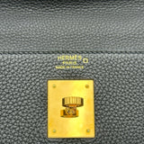 エルメス HERMES ケリー32タッチ 内縫い Y刻印 ブラック ゴールド金具 トゴ/アリゲーター レディース ハンドバッグ