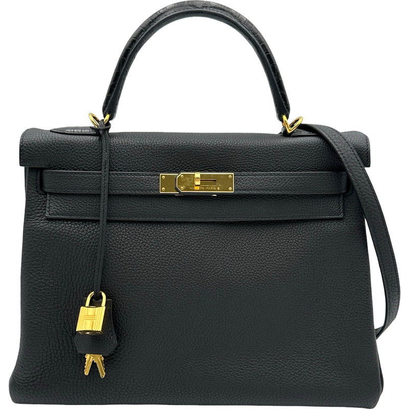 エルメス HERMES ケリー32タッチ 内縫い Y刻印 ブラック ゴールド金具