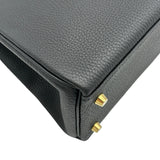 エルメス HERMES ケリー32タッチ 内縫い Y刻印 ブラック ゴールド金具 トゴ/アリゲーター レディース ハンドバッグ