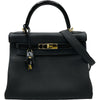 エルメス HERMES ケリー28 タッチ 内縫い Y刻印 ブラック ゴールド金具 トゴ/ニロティカス レディース ショルダーバッグ