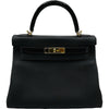 エルメス HERMES ケリー28 タッチ 内縫い Y刻印 ブラック ゴールド金具 トゴ/ニロティカス レディース ショルダーバッグ