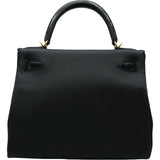 エルメス HERMES ケリー28 タッチ 内縫い Y刻印 ブラック ゴールド金具 トゴ/ニロティカス レディース ショルダーバッグ