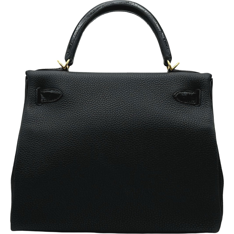 HERMES エルメス ケリードッグ ブラック エルメス HERMES ケリー28 タッチ 内縫い Y刻印 ブラック ゴールド金具