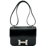 エルメス HERMES コンスタンス24 ミロワール B刻印 ブラック シルバー金具 ボックスカーフ レディース ショルダーバッグ