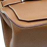 エルメス HERMES ジプシエール34 □M刻印 ゴールド シルバー金具 トリヨン レディース ショルダーバッグ