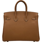 エルメス HERMES バーキン25 G刻印 ゴールド シルバー金具 トゴ レディース ハンドバッグ