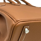 エルメス HERMES バーキン25 G刻印 ゴールド シルバー金具 トゴ レディース ハンドバッグ