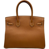 エルメス HERMES バーキン30 B刻印 ゴールド ゴールド金具 トゴ レディース ハンドバッグ