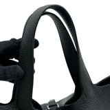 エルメス HERMES ピコタンロックMM W刻印 ブラック シルバー金具 トリヨン レディース ハンドバッグ