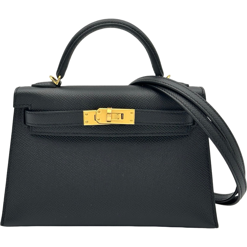エルメス HERMES ミニケリー2 G刻印 ブラック ゴールド金具 エプソン