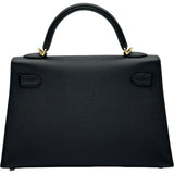 エルメス HERMES ミニケリー2 G刻印 ブラック ゴールド金具 エプソン レディース ショルダーバッグ