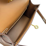 エルメス HERMES ミニケリー2 ゴールド ゴールド金具 エプソン レディース ショルダーバッグ