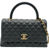 シャネル CHANEL ココハンドル29 A92991 25番台 ブラック ゴールド金具 キャビアスキン レディース ハンドバッグ