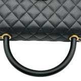 シャネル CHANEL ココハンドル29 A92991 25番台 ブラック ゴールド金具 キャビアスキン レディース ハンドバッグ