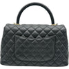 シャネル CHANEL ココハンドル29 A92991 25番台 ブラック ゴールド金具 キャビアスキン レディース ハンドバッグ