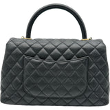 シャネル CHANEL ココハンドル29 A92991 25番台 ブラック ゴールド金具 キャビアスキン レディース ハンドバッグ