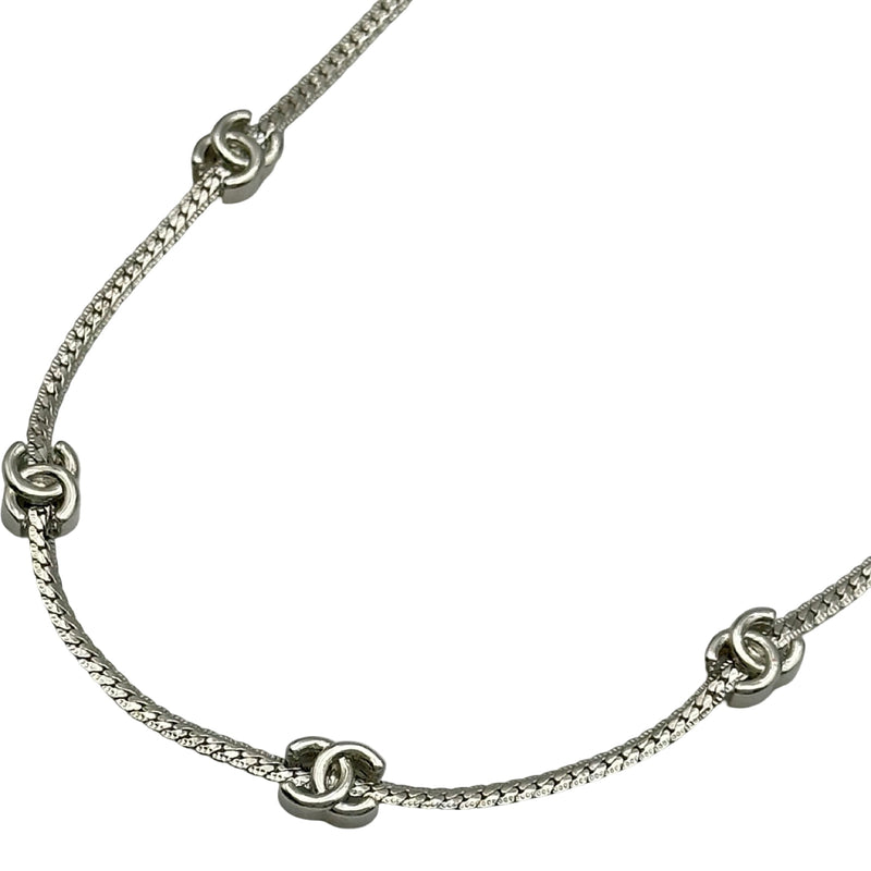 シャネル CHANEL ココマークネックレス シルバー メタル アクセサリー