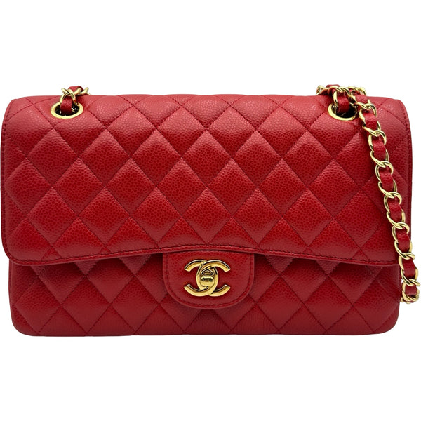 シャネル CHANEL マトラッセ25 A01112 31番台 レッド ゴールド金具