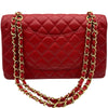 シャネル CHANEL マトラッセ25 A01112 31番台 レッド ゴールド金具 キャビアスキン レディース ショルダーバッグ