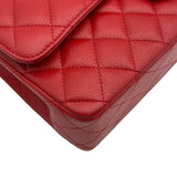 シャネル CHANEL マトラッセ25 A01112 31番台 レッド ゴールド金具 キャビアスキン レディース ショルダーバッグ