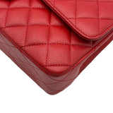 シャネル CHANEL マトラッセ25 A01112 31番台 レッド ゴールド金具 キャビアスキン レディース ショルダーバッグ