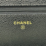 シャネル CHANEL マトラッセ チェーンウォレット AP0250 29番台 ブラック ゴールド金具 キャビアスキン レディース ショルダーバッグ
