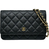 シャネル CHANEL マトラッセ チェーンウォレット AP0250 29番台 ブラック ゴールド金具 キャビアスキン レディース ショルダーバッグ