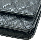シャネル CHANEL マトラッセ チェーンウォレット AP0250 29番台 ブラック ゴールド金具 キャビアスキン レディース ショルダーバッグ