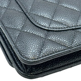 シャネル CHANEL マトラッセ チェーンウォレット AP0250 29番台 ブラック ゴールド金具 キャビアスキン レディース ショルダーバッグ