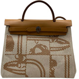 エルメス HERMES エールジップPM Z刻印 ブラウン シルバー金具 トワル レディース ショルダーバッグ
