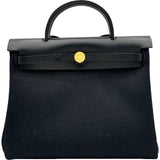 エルメス HERMES エールバッグジップPM Y刻印 ブラック ゴールド金具 トワル レディース ショルダーバッグ