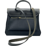 エルメス HERMES エールバッグジップPM Y刻印 ブラック ゴールド金具 トワル レディース ショルダーバッグ