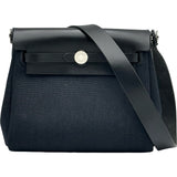 エルメス HERMES エールバッグジップ ミニ W刻印 ブラック シルバー金具 トワル レディース ショルダーバッグ