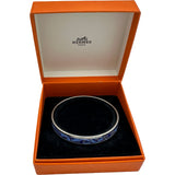 エルメス HERMES エマイユバングルPM ブルー/シルバー金具 メタル/ブルー/シルバー アクセサリー
