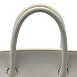 エルメス HERMES オータクロア32 □L刻印 ホワイト シルバー金具 エプソン レディース ハンドバッグ